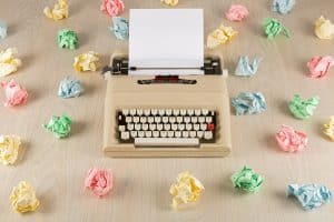 typewriter and paper